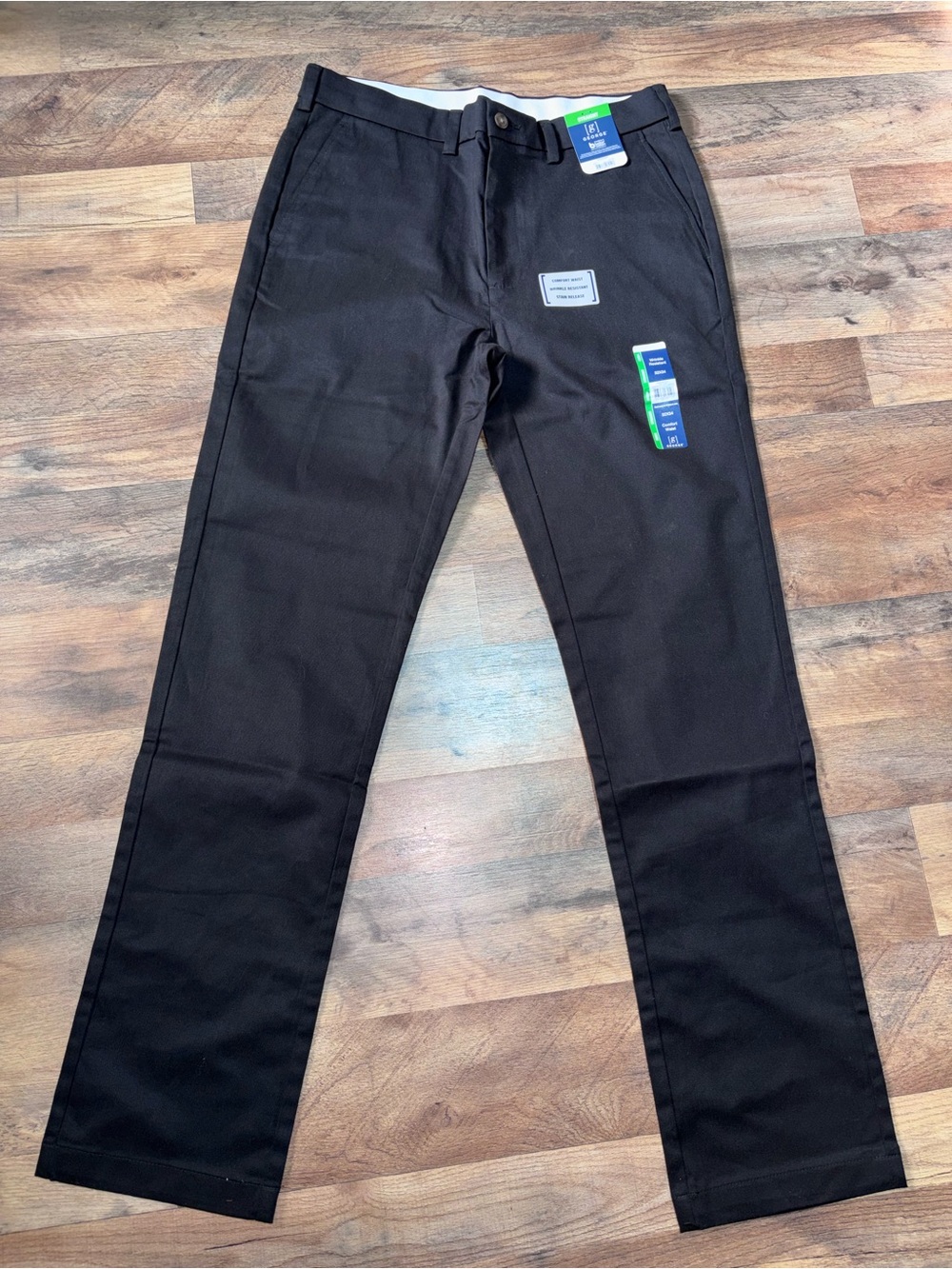 George Black Straight Chino Pants - Classic Fit | Men’s 32x34